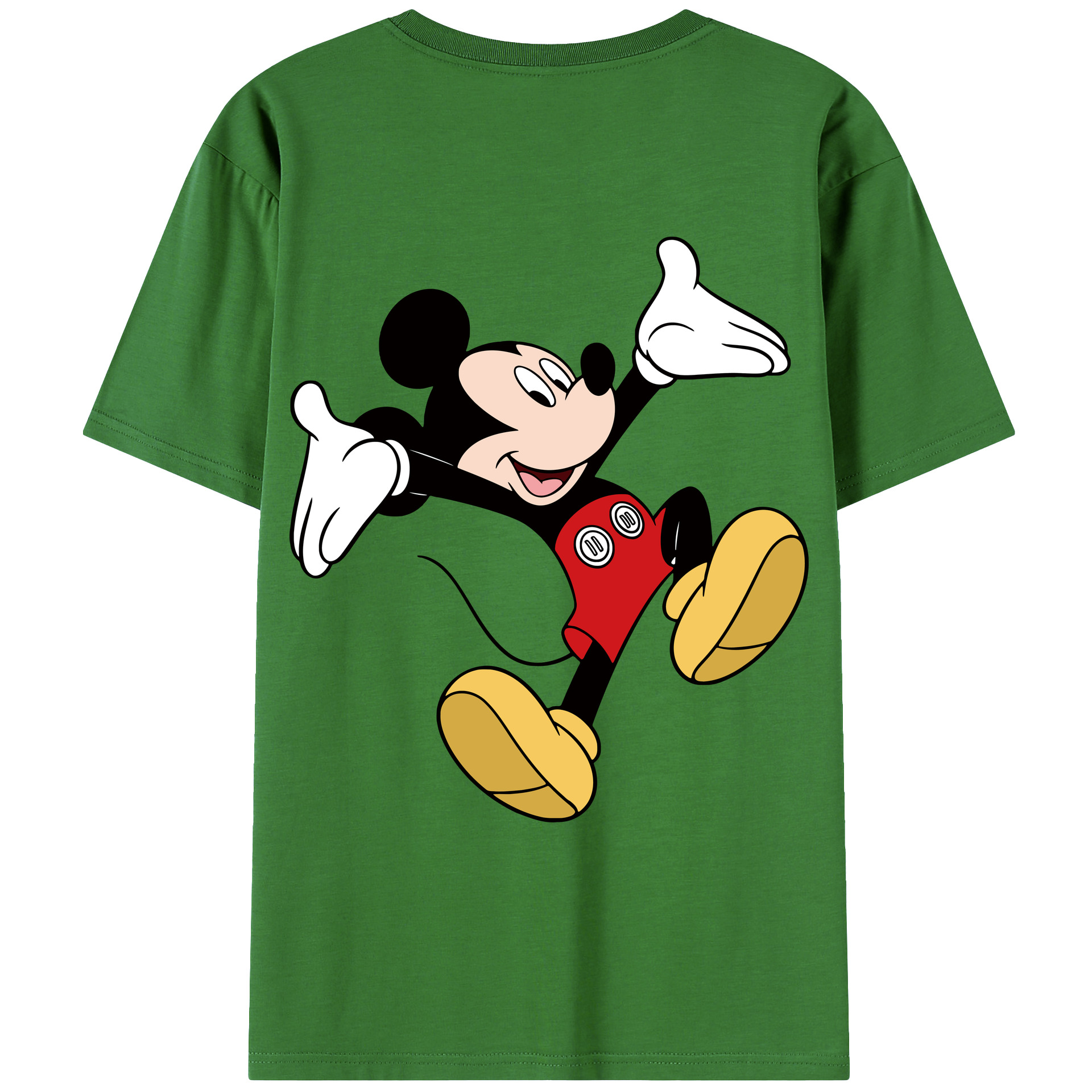 （画像用） ミッキーマウス Mickey Mouse レディース半袖Tシャツ(バックプリント)
